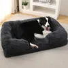 kennels pens Sofá cama grande y cálido para invierno, de lujo, para perros, arrodillarse, alfombrillas para gatos, cojín para casa, sofá cama para mascotas, alfombrilla para perros grandes y pequeños 231123