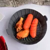Återanvändbar luft fryer silikonfoder korgskålskålpanna ugnsbricka mat säker non stick bakbricka hw0002