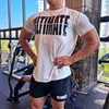 Mens Tshirts Män Loose Big Size Tshirt Cotton Printed Running Sport Gym Shirt Fitness Top Workout Sportwear Jogging Tees Training Clothing 230424