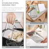 Flatware Sets Toaster Stainless Steel Rice Roll Steaming Plate Rectangular Cold Skin Tray Tool 4-piece Set Banquet Toasters Fruit