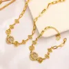 Pingente de ouro carta feminina designer marca gargantilha festa de casamento presente amor colar 2023 novas jóias por atacado