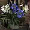 Fleurs Décoratives Plantes Artificielles Encre de Chine Violet Lotus Européen Maison Jardin Décorer