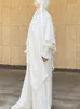 Vêtements ethniques Jilbab Ensemble Femmes musulmanes Tenue de prière Ramadan Eid Islam Vêtements Long Khimar avec robe Abaya Dubaï Turquie Burqa Kaftan 2