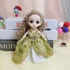 Dolls 17cm Bjd Girls Doll Moveable Joints Princess Dress 3D Eyes Convertible Clothing Mini Toys for Christmas Gifts 231124