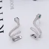 Stud Earrings S925 Silver Needle Ear Bone Clip Zircon Snake Simple Fashion Studs All-Match Punk Rings Jewelry Accessories
