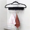 Rack de chapéu para tampas de beisebol 10 clipes de aço inoxidável Hat Hat Holder para cabide Closet Display KDJK2304