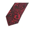 Bow Ties Arrivals High Quality Fashion Formal Neck Tie For Men Business Suit Work Necktie Luxury 7CM Geometric Print Red