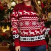 Suéteres femininos Inverno Mãe Pai Crianças Combinando Tricô Suéteres Natal Família Casais Jumpers Quente Engrossar Malhas Casuais Xmas Look 231123