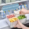 Opslagflessen koelkast organizer fruit ei koelkast doos voedsel container frisse pantry containe keuken