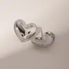 Stud Earrings Minimalist Women Polished Chunky Heart Stainless Steel Waterproof Wedding Accessories Daily Jewelry Bijoux Aretes