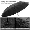 Paraplyer Strong Automatic Paraply Waterproof Windproof Parasol Bussiness Man Folding Rain 10 and 8 Ribs 231123