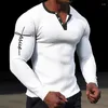 Erkek Tişörtleri İsa Mesih 3D baskı Henley Moda Sokak Giyim Vintage Düğme Uzun Kollu Gömlek Erkek Tees Üstleri Giyim