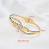 Bangle Fashion Diamond Heart Gold Bracelet For Women Luxury Woman Jewelry Adjustable Size