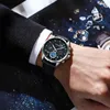 Relógios de punho 2023 homens Cronografia casual cronógrafo Hisp watch de aço inoxidável Bandwatch Big Dial Quartz relógio com ponteiros luminosos