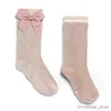 Kids Socks Children Girls Socks With Bows Cotton Baby Girls Socks Soft Toddlers Long Socks For Kids Princess Knee High Socks for Girls 0-8Y R231204