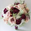 Ghirlande di fiori decorativi fatti a mano Bouquet romantici viola europei Matrimonio Sposa Decorazione damigella d'onore Holding Bouquet Studio S