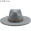 Hüte mit breiter Krempe Fischerhut Herbst Winter Herren Fedoras Damen Filzhut Damen Sombrero Jazz Melone Outdoor Vintage Zylinder Große Krempe 9,5 cm 230422