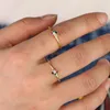 Wedding Rings Promotion Drop Jewelry Simple Delicate Cute Ring Thin Gold Color Band Colorful Cz Paved Fashion Trendy