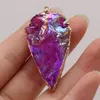 Hänghalsband 1st Natural Crystal Pendants Triangle Multicolor Charms för smycken Making Gem Stone Necklace Fashion