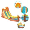 Stor uppblåsbar glid för hyra Business Start Kids Outdoor Spela kul i Garden Backyard Pirate Ship Theme Super Glid Toys Water Park med Pool Amusement Födelsedag