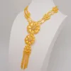 Ensembles de bijoux de mariage luxe cristal fleur Dubai or couleur ensembles de bijoux pour les femmes mariée longue gland collier ensembles africain arabe cadeaux de fête de mariage 230422