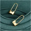 Hoop Huggie Designer Jewelry Titanium Steel Ear Hie 18K Gold Plated Shiny Nonfading Earring Womens Anti Allergy Boucles d'oreilles Punk Stud Dhmjh