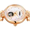 Wristwatches ROSDN Women's Watches Japan Automatic Mechanical Watch Women Diamond Double Skeleton Sapphire 50M Waterproor