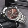 2023 Wysokiej jakości najlepsza marka Hugo Bosx męskie zegarek Business Casual Stali Stal Strap wielofunkcyjny Chronograph Automatyczne kwarcowe wglądanie