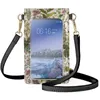 Borse da sera FORUDESIGNS Pittura Fiori floreali Cellulare Borsa monospalla Design multitasche Custodia per trucco per cellulare Decorazione