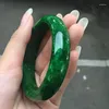 Bangle Send Certificate Genuine Natural Emerald Jade Women Healing Jewelry Real Burma Green Jadeite Certified Jades Stone