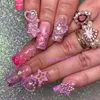 Decorações de arte de unhas 3D encantos kawaii desenhos animados gato s gemas glitter acrílico jóias manicure decoração acessórios 231123