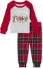 Roupas definem os conjuntos de pijamas de férias de Natal para a família para crianças, encaixam -se 100% algodão, adulto, garoto grande, criança, bebê, bebê