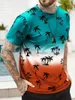 Herr t-skjortor skjorta för män kläd HAWAIIAN COCONUT TREE Mönster sommar harajuku kort ärm toppar tees o-hals casual t-shirt