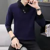 Womens Sweaters Autumn Winter Mens Turtleneck Thick Long Sleeve Korean Trend Solid Color Spliced Knitted Pullovers Male Clothes 231123