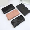 Y Letter Designer Portfel Kobiety luksusowy designerka torba Mężczyźni klasyczny długi portfel torebka torebka dama sprzęgło 230218