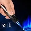 Lighters Smoking Cigar Torch Lighter Jet Flame Cool Butane No Gas Kitchen Windproof Ignition Gun Double Fire Turbo Gadgets For Men