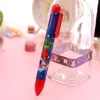 6st Söt Animal Cartoon Ballpoint Pen School Office Supply Stationy Papelaria Escolar Multicolored Penns Colorful Refill