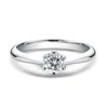 Authentischer Mosanit-Ring in D-Farbe, 0,5 ct, klassische sechs Krallen, S925-Silber, 18-karätiger Goldring, weiblich