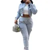 Women's Two Piece Pants Thread Stitching Long Sleeve Zipper Sweater Fleece Work Leisure Sports Two-Piece Set