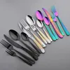 Dinnerware Sets Baltens 30Pcs Vintage Cutlery Set Stainless Steel Flatware Steak Knives Fork Coffee Spoon Dinner Kitchen Mirror Tableware