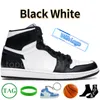 1s баскетбольные туфли для мужчин женщин Jumpman 1 спортивные кроссовки черно белый темный университет мокко синий потерянный и найденный патент