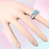 Europa Silver Plating Inlay Turquoise Ring Vintage Rings Mix Grootte 161944255607827719