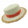Berets Beach Hat Summer słomy czapki dla kobiet luksusowe mężczyźni Panama na świeżym powietrzu dziewczyna słońce oddychająca płaska czapka