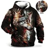 Men's Hoodies 3D Animal Print Hooded Sweater Fashion Street Long-sleeved Shirt Loose Clothing In Autumn And Winter.