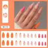 Faux Ongles Cœur Brillant Long Press-on Charmant Carré Doux Moyen Pour La Mode Filles Nail Décor