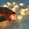 Andra evenemangsfestleveranser Santa Claus Garland Snowman Elk String Light Christmas Tree Decor for Home Xmas Ornaments Navidad Gifts Noel År 230422