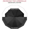 Paraplyer Strong Automatic Paraply Waterproof Windproof Parasol Bussiness Man Folding Rain 10 and 8 Ribs 231123