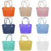 NOUVEAU Designer Sacs de plage 1pcs Grand sac à provisions Été Eva Designer Sac Femmes Panier Sacs Fourre-tout en silicone avec trous Pochette respirante Stockage 230320