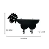 Toilet Paper Holders Black Sheep Toilet Paper Roll Holder Metal Iron Decorative Toilet Paper Rack Bathroom Tissue Storage Stand Wall Mount Towel Rack 231124