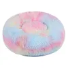 chennels stylos Grand lit pour chien Tapis de canapé pour animaux de compagnie pour chiens Tapis de chat Long lit rond en peluche Hiver Chaud Dormir Coussin de nid pour animaux de compagnie Chiot Donut Calmant les chiens 231123